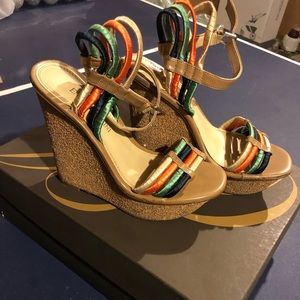 Enzo Angiolini Eadambra Glitter Wedges